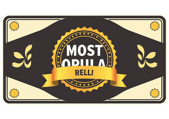 Most Popular Label With Medal Icon © Kelzang