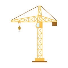 Construction crane. Construction of skyscrapers and industrial buildings.