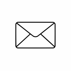 Simple outline of an envelope symbolizing communication and messages  