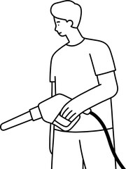 주유하다 남 흑백