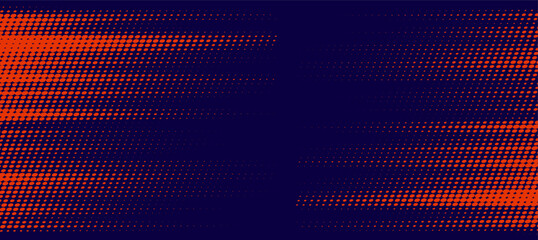 Obraz premium Abstract speed lines style orange color halftone banner design template.