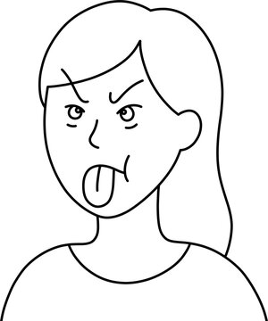 조롱 여 흑백