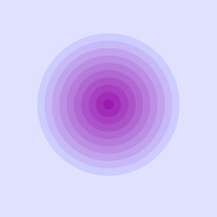 Circular vision concept with violet pastel color epicenter flat style illustration. Concentric ring vector isolated.