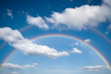 Double Rainbow Arcs Across a Cloud-Filled Sky