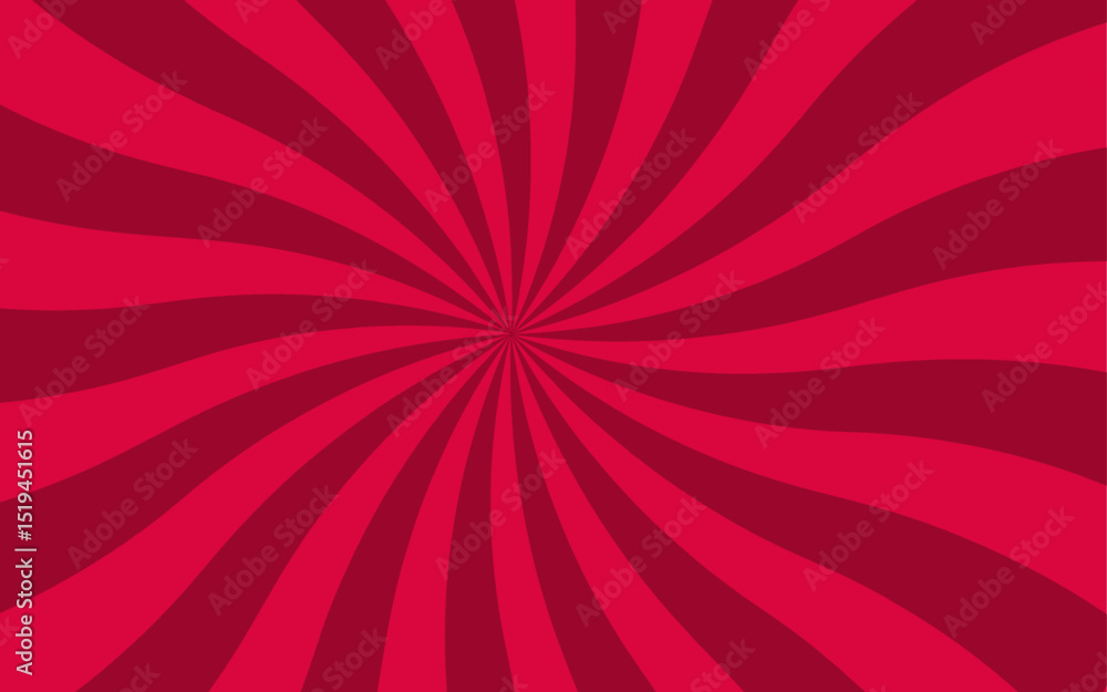 Aufkleber abstract vibrant, radial sunburst background with alternating bright red and pink-red ray. symmetric