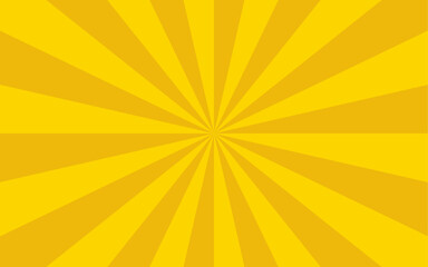 Abstract vibrant, radial sunburst background with alternating bright yellow and golden-yellow ray. Symmetrical pattern with dynamic energy and motion. Grabbing graphics, retro designs, energetic brand