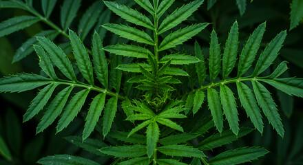 Obraz premium Vibrant Green Foliage: A Close-Up of Lush Leaves