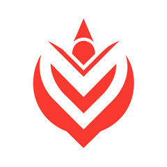 Obraz premium Abstract red flower logo design element