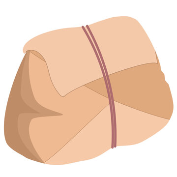 Rice wrapped packing with two rubber 