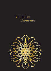 The Gold Mandala Wedding Iinvitation Card