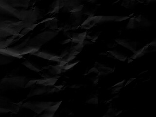 Paper crumpled background texture black wall abstract dark design wrinkled old wheat folder poster, art retro card grunge stone concrete wallpaper board cavas surface creased torn rough.