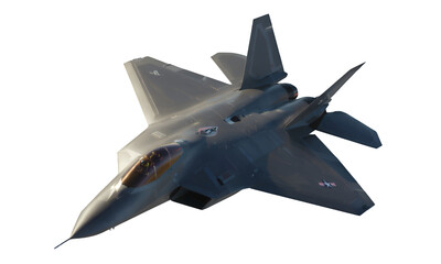 Advanced Jet Fighter, Isolated Transparent Background, Modern Design Element