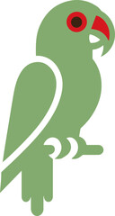 Colorful Parrot Vector Illustration – Tropical Exotic Bird Clipart-Great for wildlife, nature, and animal-themed projects.