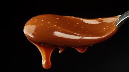 Obraz premium Smooth, shiny choux dough clinging to mixing spatula