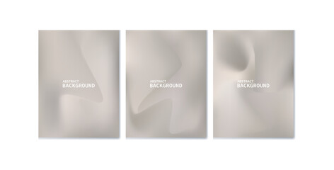  Aesthetic set of three abstract posters featuring soft, flowing 3D shapes in subtle grey gradients. Centered white text reads “Just Landing,” creating a clean, modern design. Ideal for branding