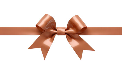 A ribbon with a bow on it is shown in a gold color. The ribbon is long and has a shiny appearance