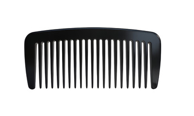 Black Comb, Isolated Transparent Background, Minimalist Design Element