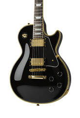 Black Electric Guitar, Isolated Transparent Background, Modern Design Element