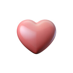 Fototapeta premium 3D Rendered Heart on Transparent Background