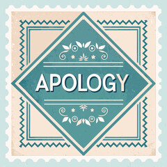 Apology Stamp Vector Design