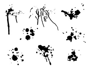 Ink blots.