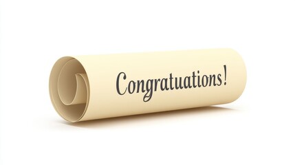 Creative Congratulations Message on Scroll