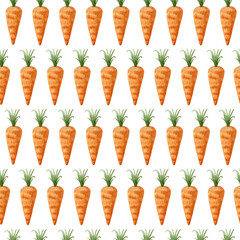 A seamless pattern with carrots