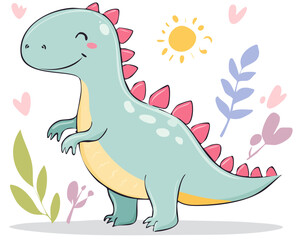 Obraz premium Dinosaur Illustration for Kids
