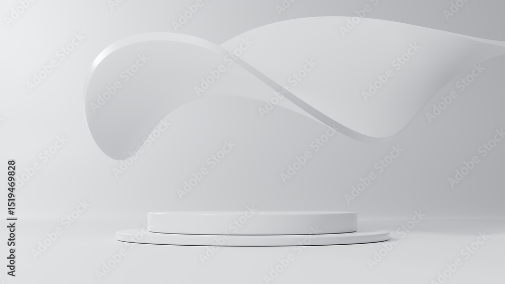 Poster display product abstract minimal scene with geometric podium platform. empty podium or pedestal disp
