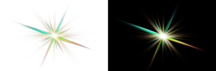 Vector transparent sunlight with sun glare. Overlay, Sun rays and glare, Sun, sunrays, light...
