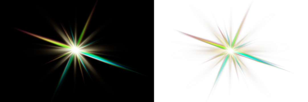 Vector transparent sunlight with sun glare. Overlay, Sun rays and glare, Sun, sunrays, light transitions, lens flare, light leaks and glare in PNG format. PNG sunlight flare. Golden flash and glare.