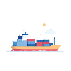 Cargo Ship Loaded with Containers 

