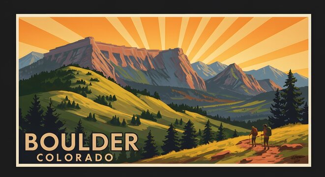 Stunning Boulder, Colorado Sunset Hiking Trails and Mountain Views