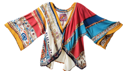 Stylish Boho Beach Tunic Design Isolated on Tranasparent Background for Summer Fashion Look