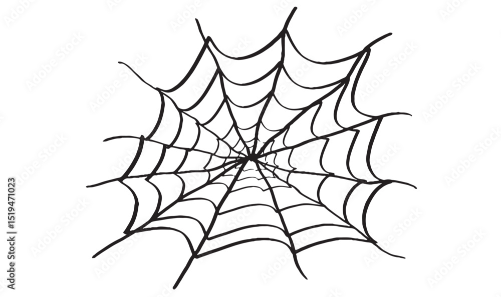 Poster spider web black color object element doodle graphic design horror happy halloween day 31st day date