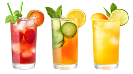 Refreshing Agua Fresca Drink Isolated on Transparent or White Background for Professional Use