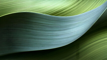 Abstract Green And Blue Textured Leaf Design