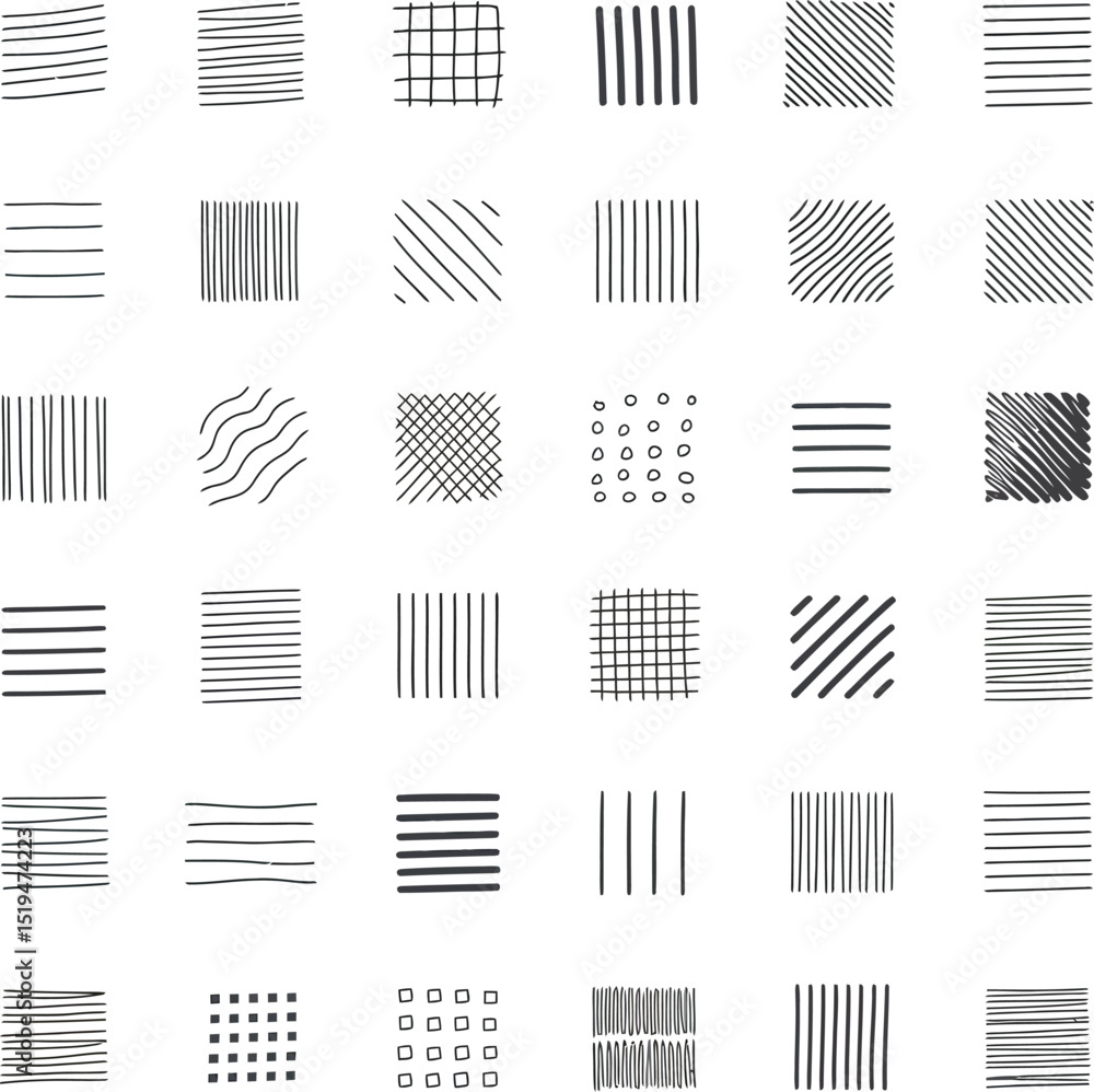 Poster seamless pattern of hand drawn lines and shapes for backgrounds and textures vector illustration edi