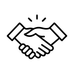 Fototapeta premium Two hands shaking in a friendly agreement or partnership to signify trust and collaboration in a straightforward business setting