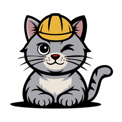 Cat illustration or logo for Engineering Business 