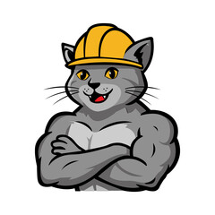 Cat illustration or logo for Engineering Business 
