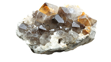 Natural Mineral Stone Isolated on Tranasparent Background for Design Projects