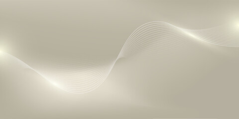 Abstract geometric vector curve lines shape in premium gold color isolated on transtransparent background. Dinamic flowing gold gradient wave pattern. Vector llustration