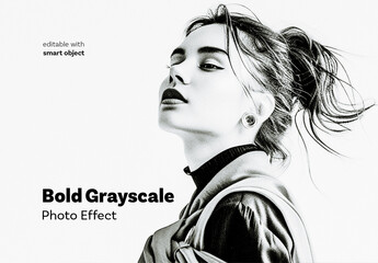 Bold Grayscale Photo Effect