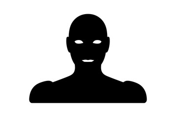 Alien silhouette extraterrestrial humanoid shape