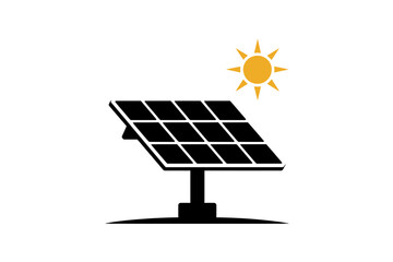 Solar panel energy renewable power clean sun icon