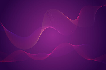 Abstract purple background with elegant flowing lines design modern wave texture art curve color