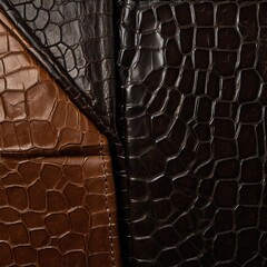 Closeup of Brown Leather Texture