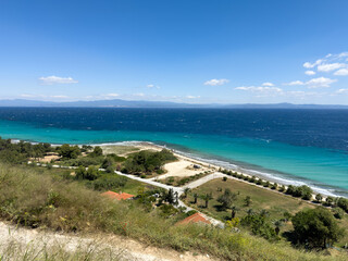 beach in Afytos is a village in Chalkidiki, northern Greece.