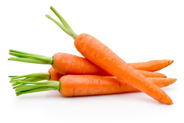 Fresh carrot isolated on white background